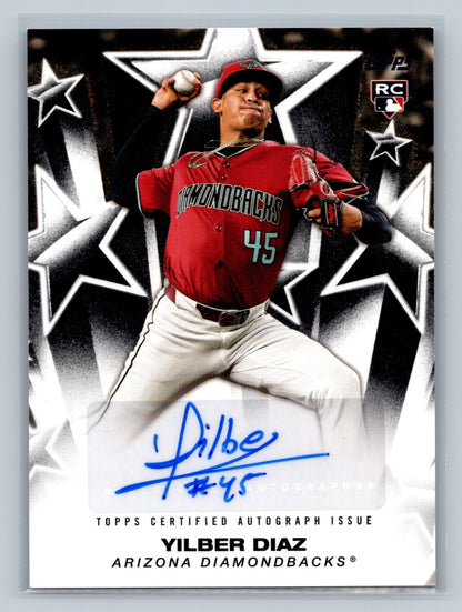 Yilber Diaz 2025 Topps Series 1 Baseball Stars Auto RC #BSA-YD Diamondbacks