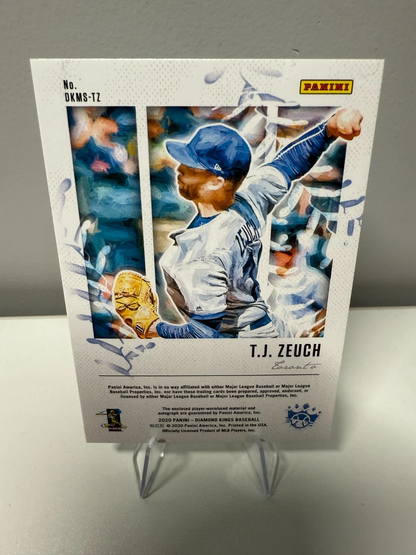 T.J. Zeuch 2020 Panini Diamond Kings Patch Auto #DKMS-TZ Blue Jays
