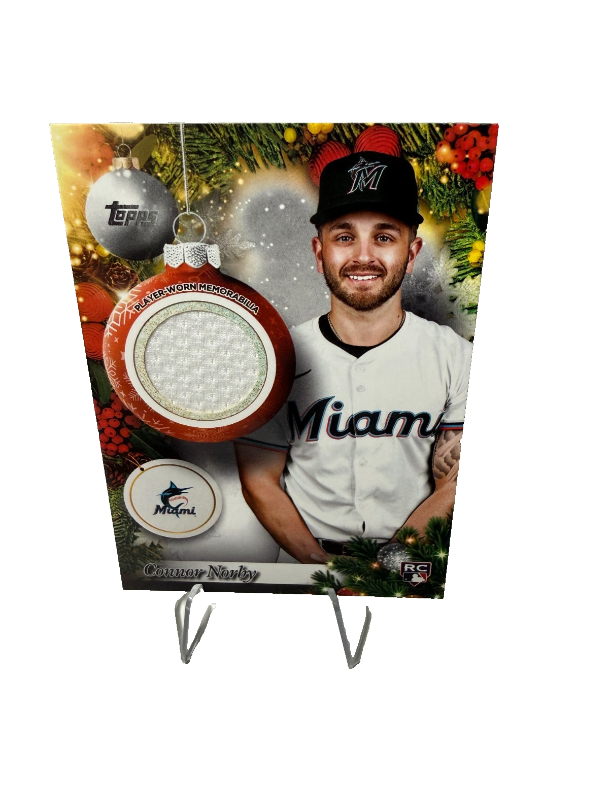Connor Norby 2025 Topps Holiday Player Relic RC #PR-CN Marlins