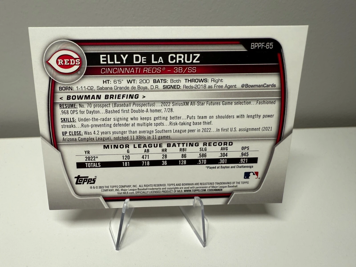 Elly De La Cruz 2023 Bowman Paper Prospect 1st Edition #BPPF-65 Reds