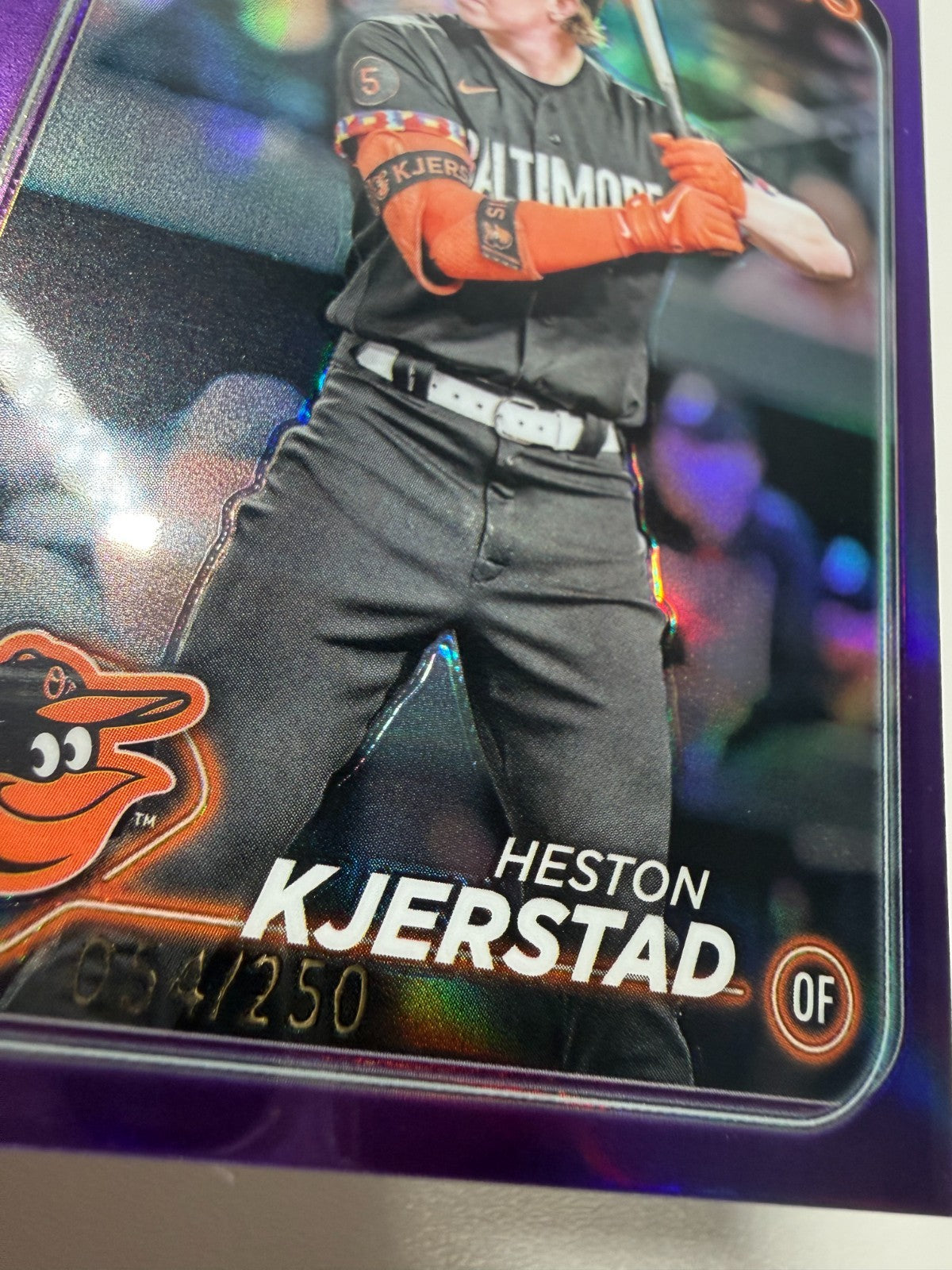Heston Kjerstad 2024 Topps Chrome Purple Refractor RC /250 #142 Orioles