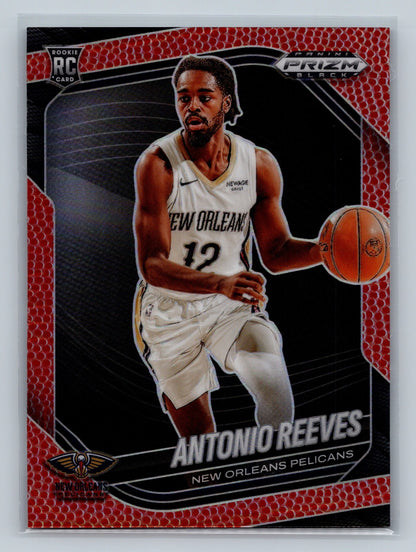 Antonio Reeves 2024-25 Panini Prizm Black Basketball Prizm RC /225 #214 Pelicans