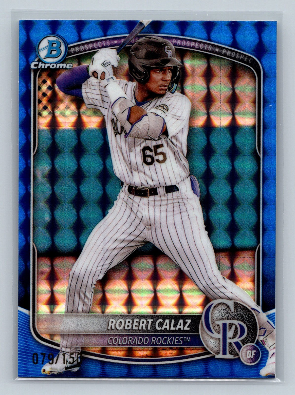 Robert Calaz 2025 Bowman Chrome Blue Prospect Geometric Refractor /150 #BCP-40