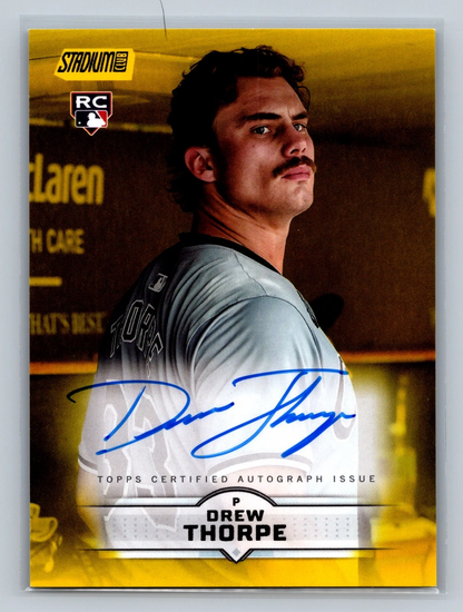 Drew Thorpe 2025 Topps Stadium Club Yellow Auto RC #SCBA-DT White Sox