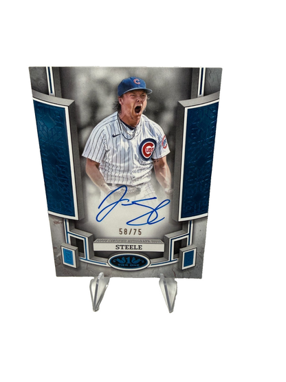 Justine Steele 2024 Topps Tier One Certified Break Out Auto Blue /75 #BOA-JS
