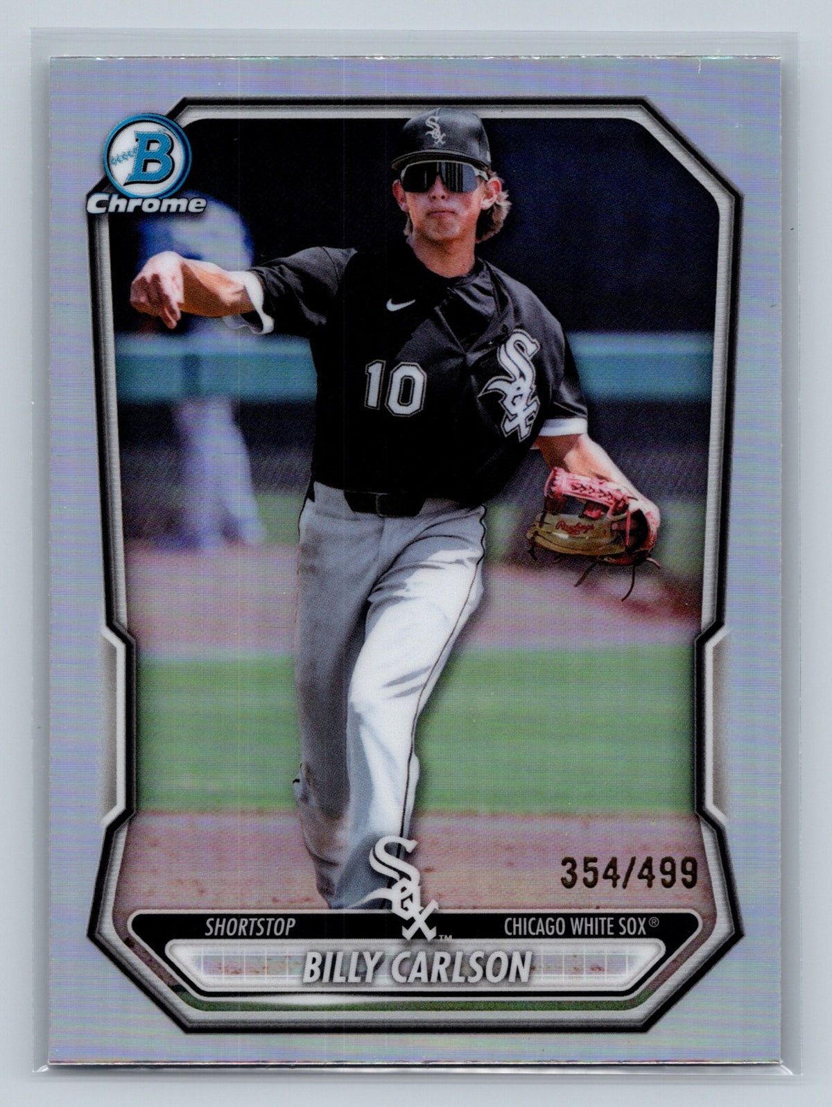 Billy Carlson 2026 Bowman Chrome Prospects Refractor /499 #BCP-44 White Sox