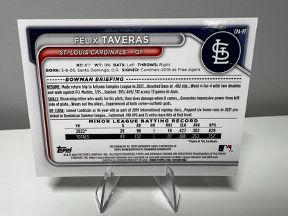 Felix Taveras 2024 Bowman Chrome 1st Purple Refractor Auto /250 #CPA-FT