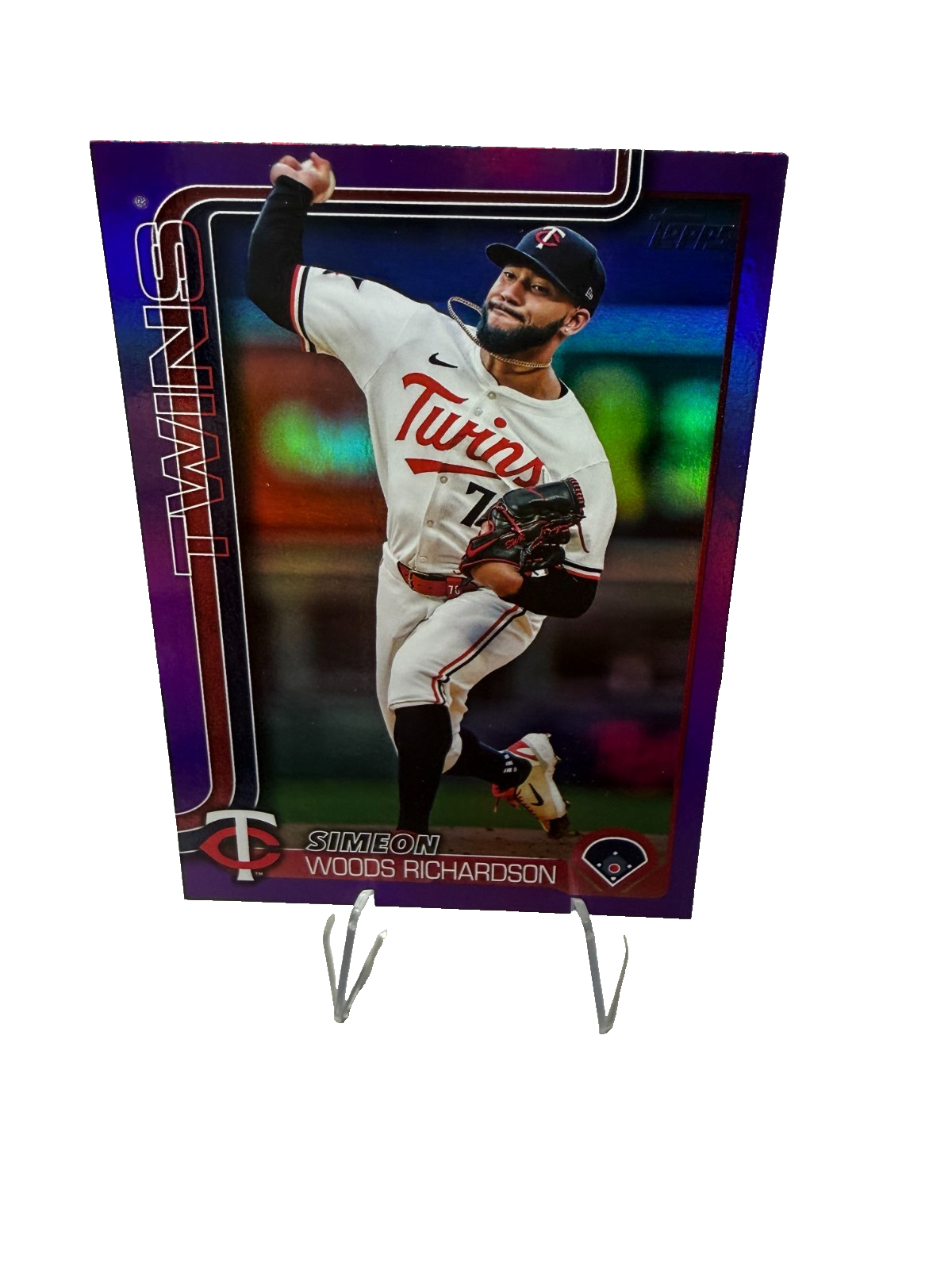 Simeon Woods Richardson 2025 Topps Series 2 Purple Rainbow Foil /250 #368 Twins