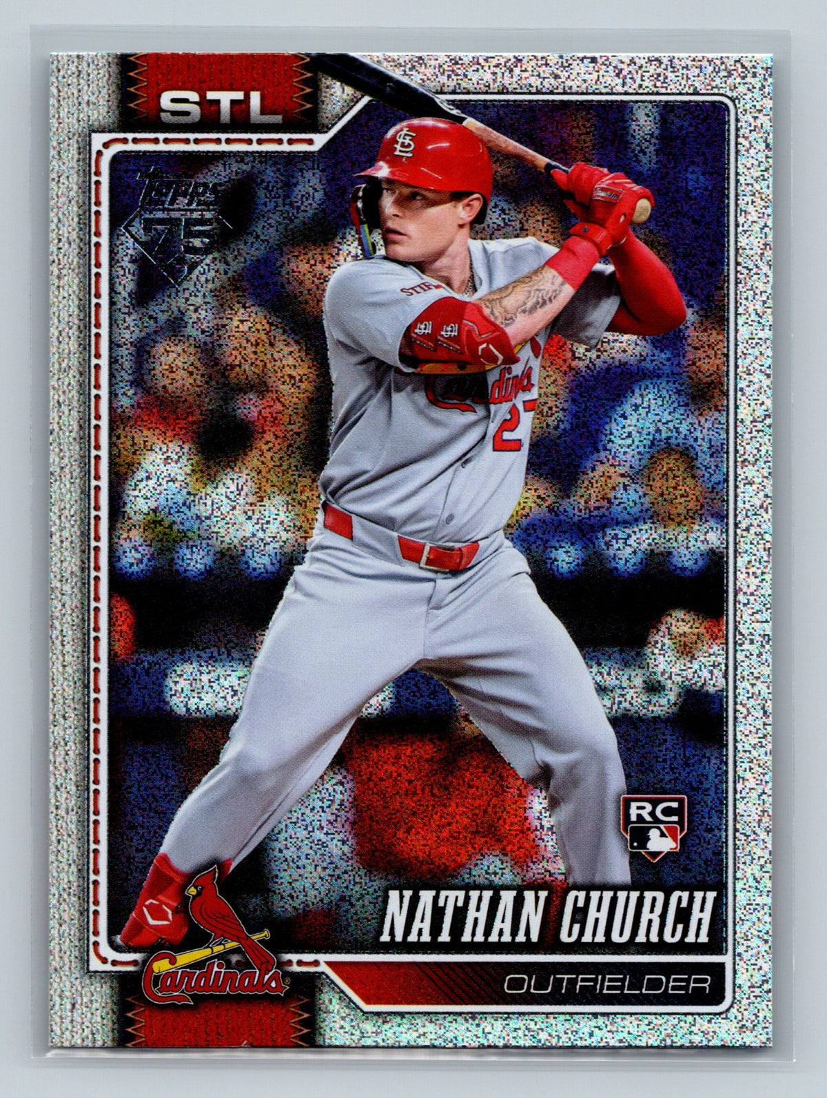 Nathan Church 2026 Topps Series 1 Sandglitter RC #24 Cardinals