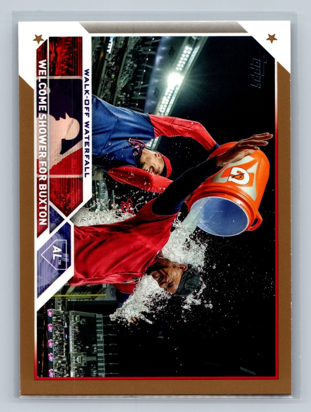 Walk-Off Waterfall 2023 Topps Series 1 Gold #326 Twins
