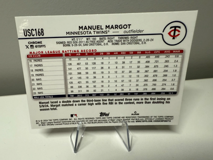Manuel Margot 2024 Topps Chrome Update Pink Refractor /399 #USC168 Twins