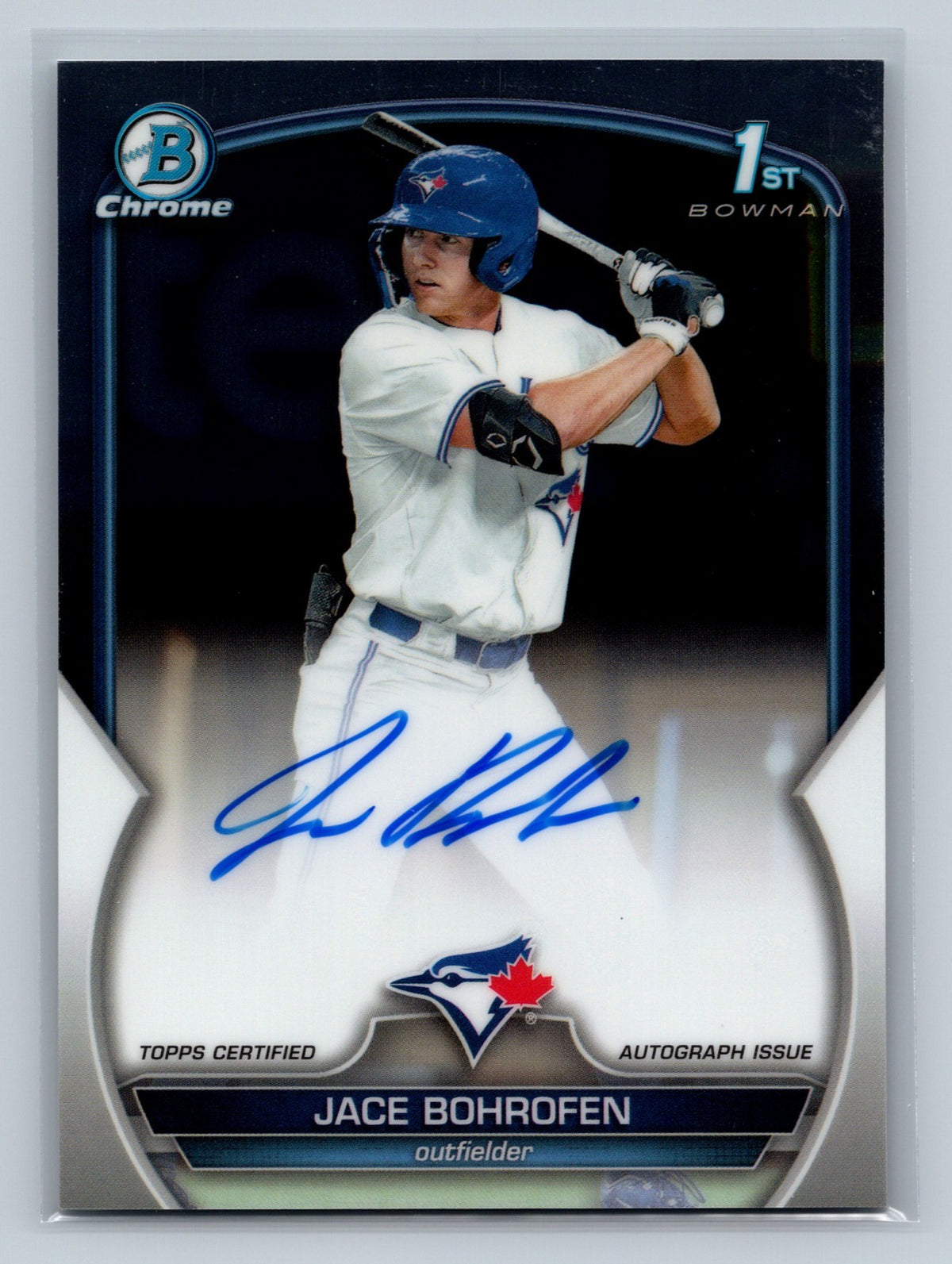 Jace Bohrofen 2023 Bowman Draft Chrome 1st Auto #CDA-JBO Blue Jays