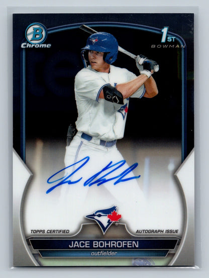 Jace Bohrofen 2023 Bowman Draft Chrome 1st Auto #CDA-JBO Blue Jays