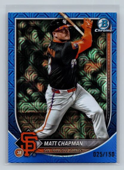 Matt Chapman 2025 Bowman Chrome Blue Mojo Refractor /150 #49 Giants