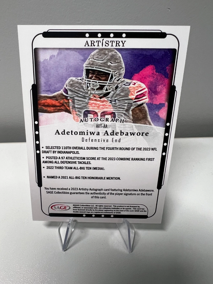 Adetomiwa Adebawore 2023 Sage Artistry Auto #ART-AA