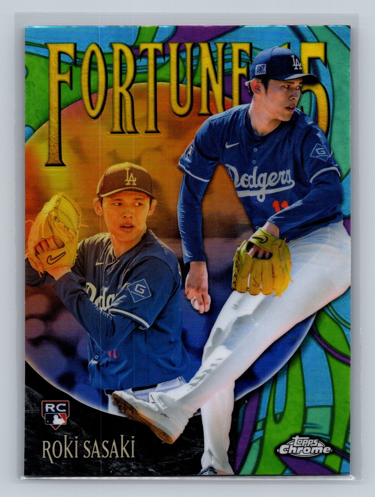 Roki Sasaki 2025 Topps Chrome Fortune 15 RC #F15-13 Dodgers