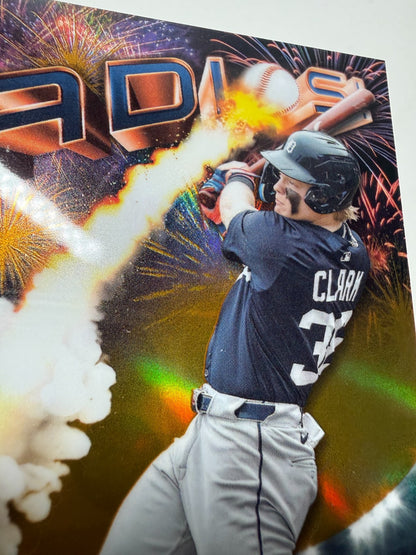 Max Clark 2025 Bowman Chrome Gold Refractor Adios Insert /50 #AD-20 Tigers