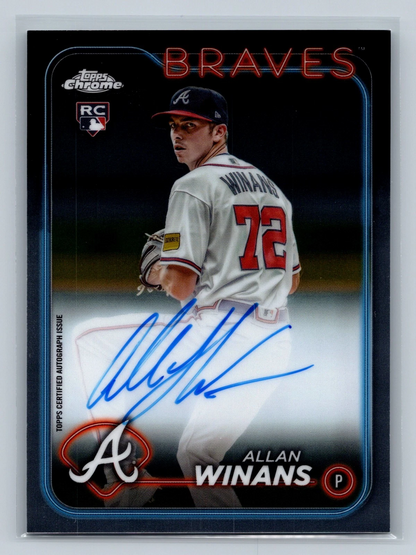 Allan Winans 2024 Topps Chrome Auto RC #RA-AWS Braves