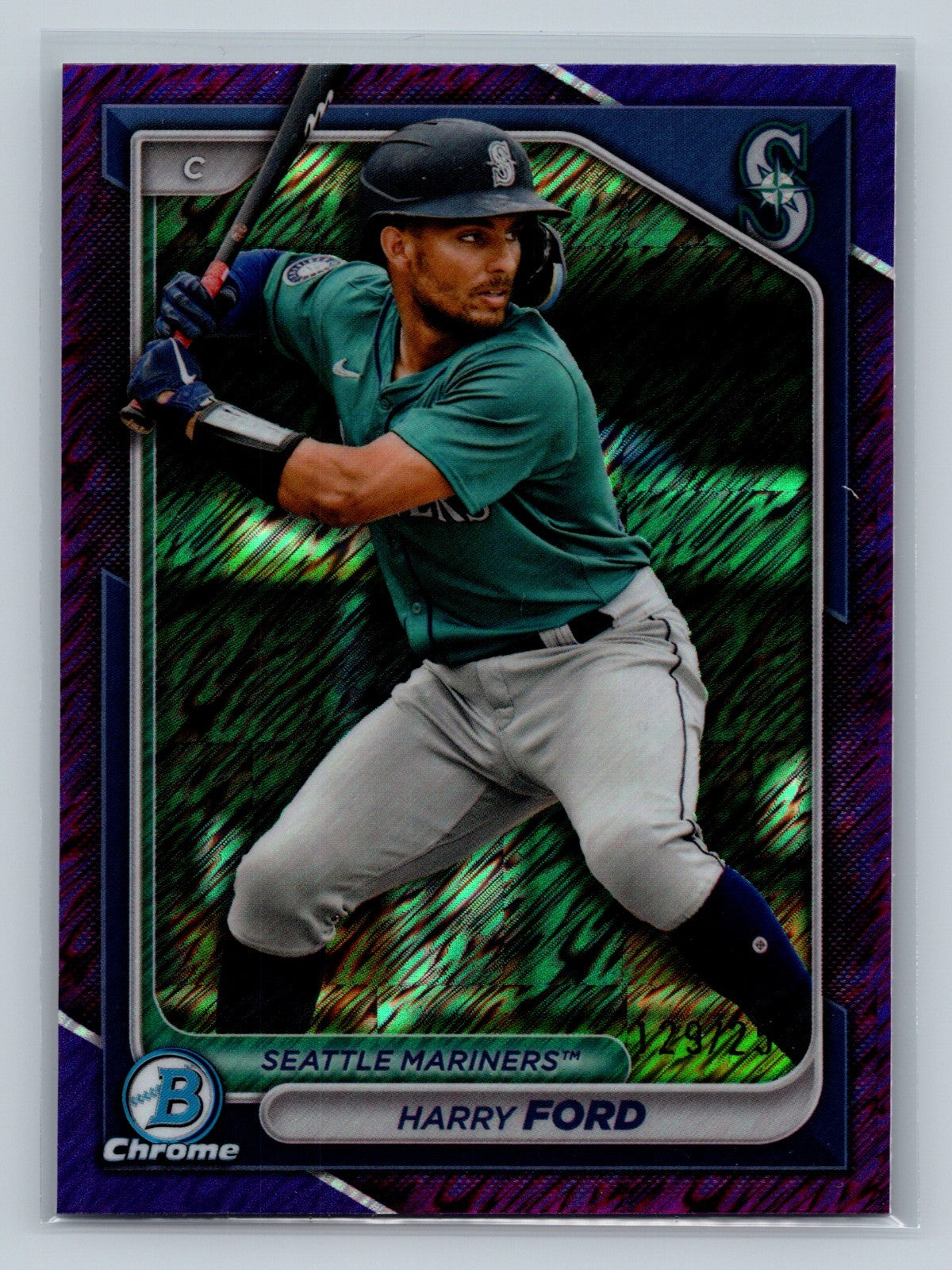 Harry Ford 2024 Bowman Chrome Prospect Purple Shimmer Refractor /250 #BCP-230
