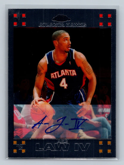 Acie Law IV 2007-08 Topps Chrome Rookie Auto /149 #144 Hawks
