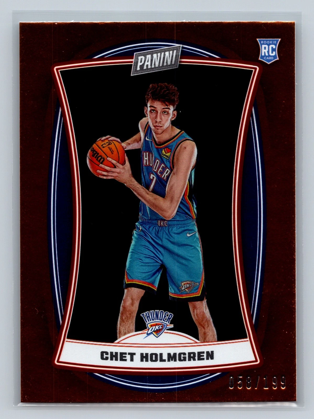 Chet Holmgren 2022-23 Panini Player of the Day Orange RC /199 #52 Thunder