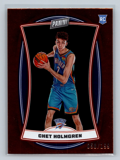Chet Holmgren 2022-23 Panini Player of the Day Orange RC /199 #52 Thunder