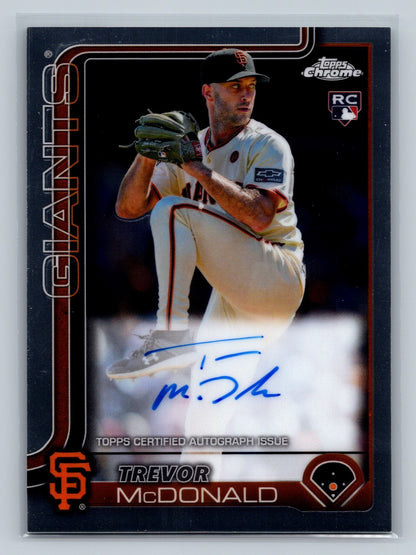Trevor McDonald 2024 Topps Chrome Auto RC #RA-TMC Giants
