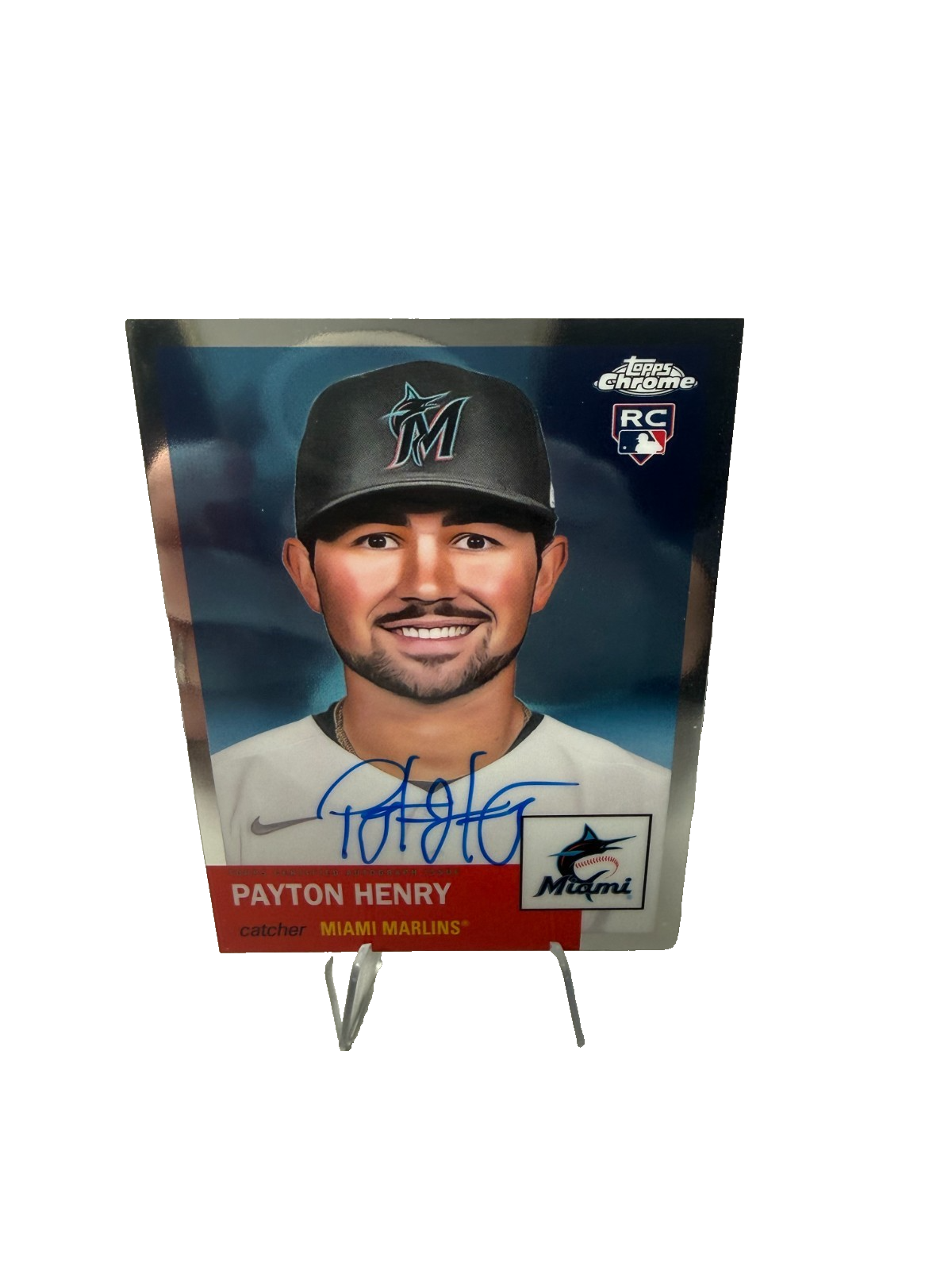 Payton Henry 2022 Topps Chrome Platinum Anniversary Auto RC #CPA-PH Marlins