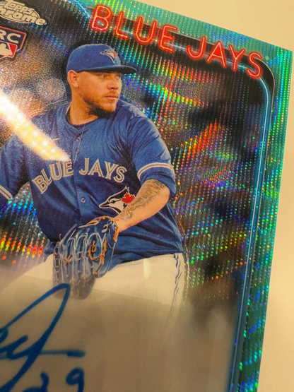Yariel Rodriguez 2024 Topps Chrome Update Aqua Wave Auto RC /199 #AC-YR Blue Jay