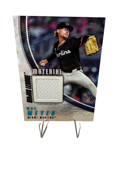 2025 Topps Series 1 Major League Material Max Meyer Relic #MLM-MME Marlins
