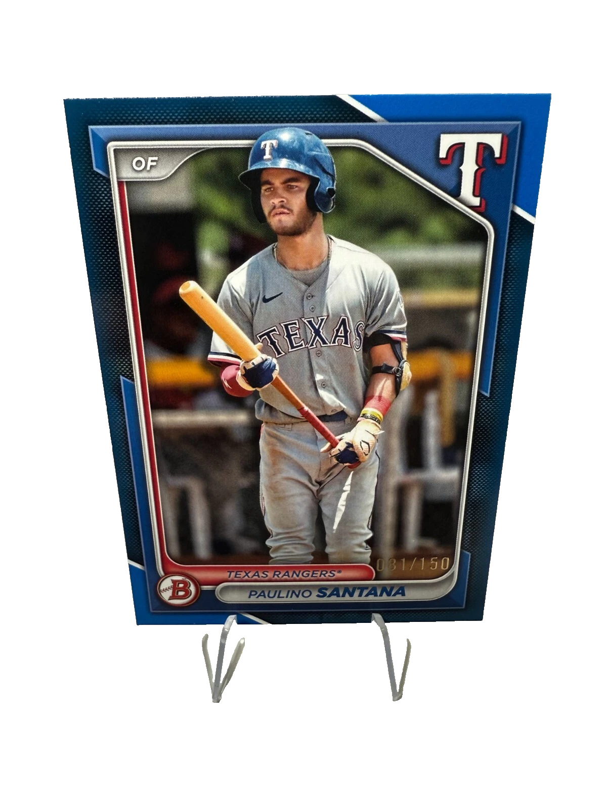 Paulino Santana 2024 Bowman Draft Paper Blue /150 #BD-126 Rangers