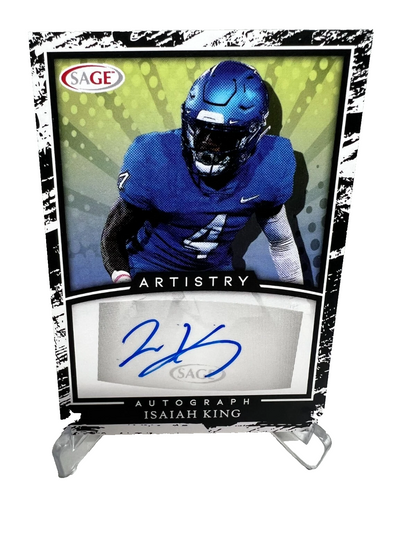 Isaiah King 2022 SAGE Artistry White Auto #A-IK Bulls