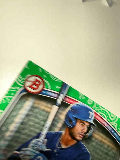Paulino Santana 2025 Bowman Prospect Green Pattern /99 #BP-72 Rangers