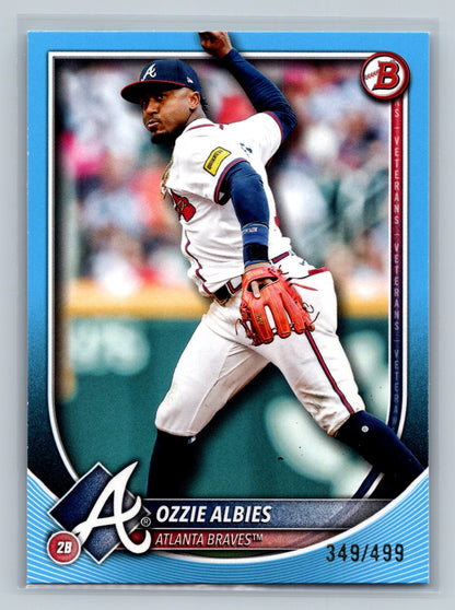 Ozzie Albies 2025 Bowman Sky Blue /499 #71 Braves