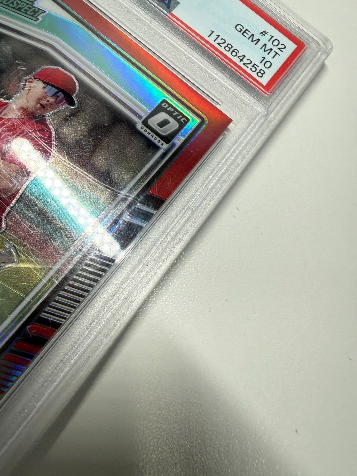 Jackson Merrill 2024 Donruss Optic Rated Prospects Red /99 #102 PSA 10 * READ *