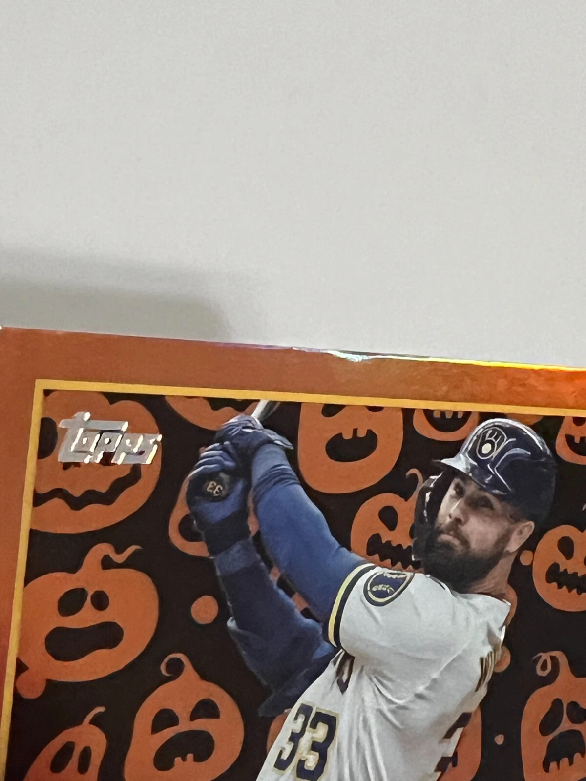 Jesse Winker 2023 Topps Update Jack O' Laterns Halloween Parallel #US319 Brewers