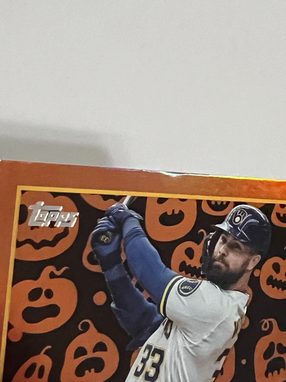 Jesse Winker 2023 Topps Update Jack O' Laterns Halloween Parallel #US319 Brewers