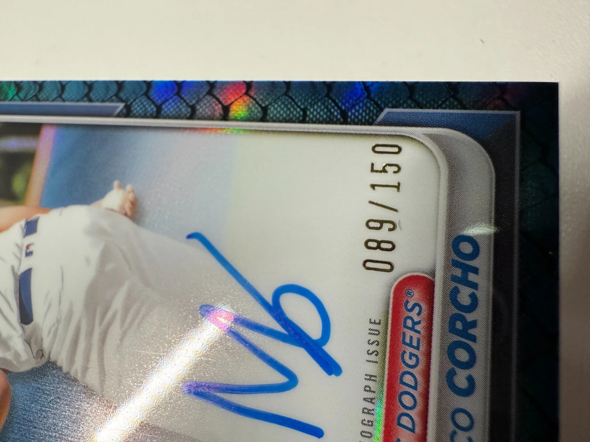 Marco Corcho 2024 Bowman Chrome 1st Blue Reptilian Refractor Auto /150 #CPA-MC