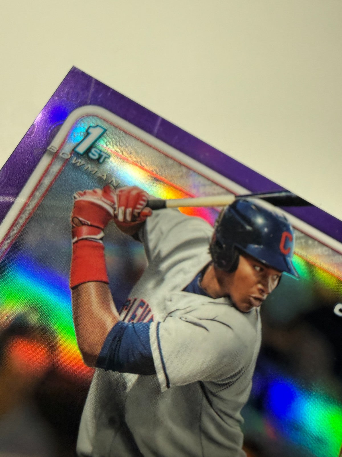 Oscar Gonzalez 2020 Bowman Chrome 1st Purple Refractor Auto /250 #CPA-OG
