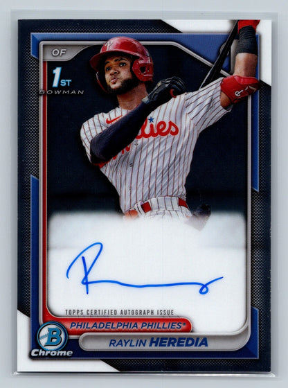 Raylin Heredia 2024 Bowman Chrome 1st Auto #CPA-RH Phillies