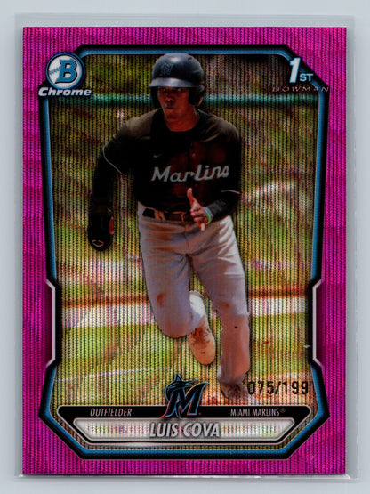 Luis Cova 2026 Bowman Chrome 1st Fuchsia Wave Refractor /199 #BCP-38 Marlins