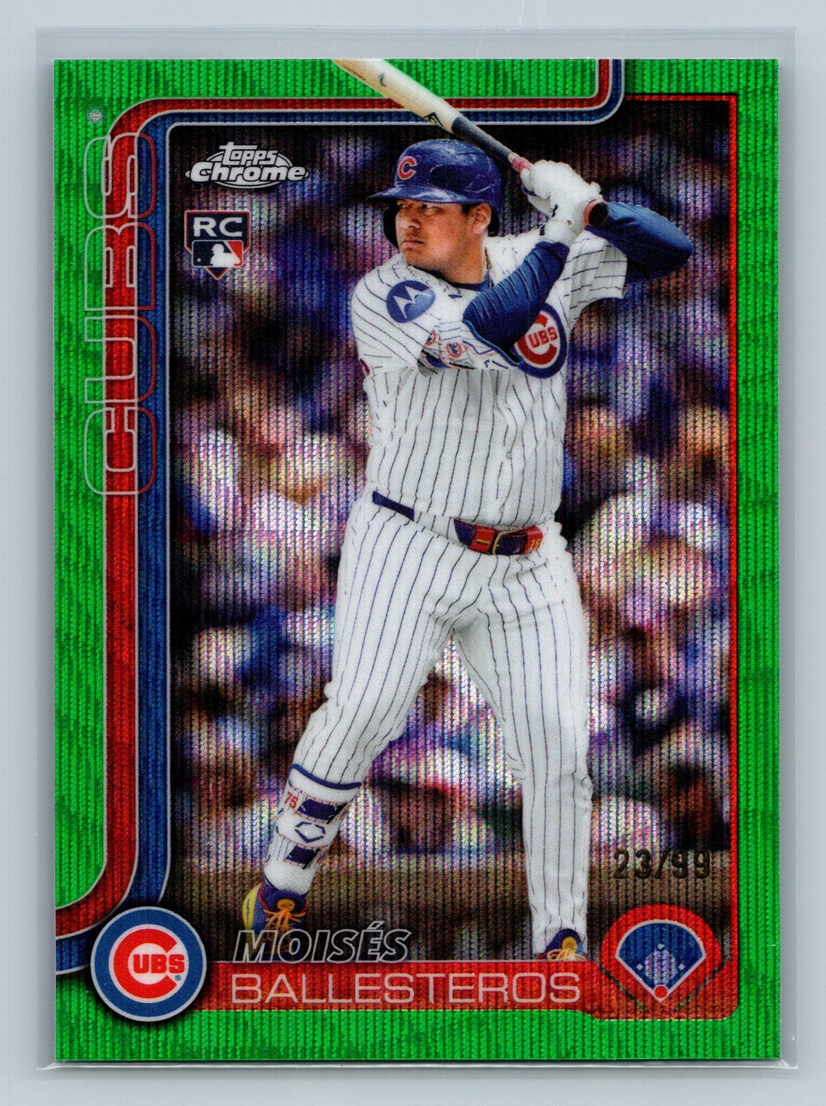 Moises Ballesteros 2025 Topps Chrome Update Green Wave Refractor RC /99 #USC93