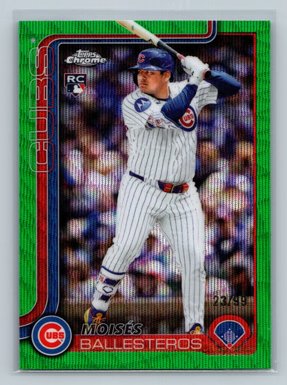 Moises Ballesteros 2025 Topps Chrome Update Green Wave Refractor RC /99 #USC93