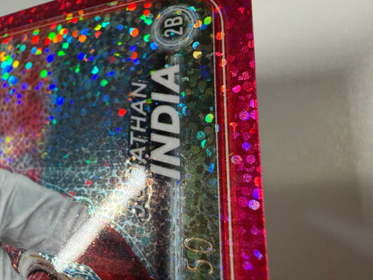 Jonathan India 2024 Topps Chrome Magenta Speckle Refractor /350 #185 Reds