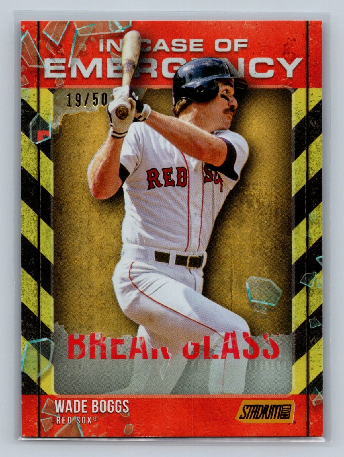 Wade Boggs 2025 Topps Stadium Club In Case of Emergency Gold /50 #ICE-17 Red Sox