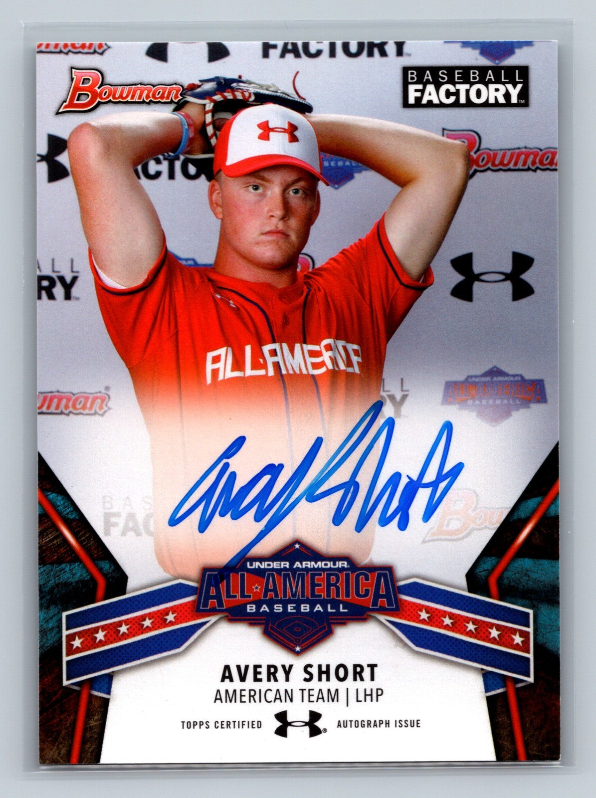Avery Short 2018 Topps Under Armour All America Auto #UAA-16 Diamondbacks
