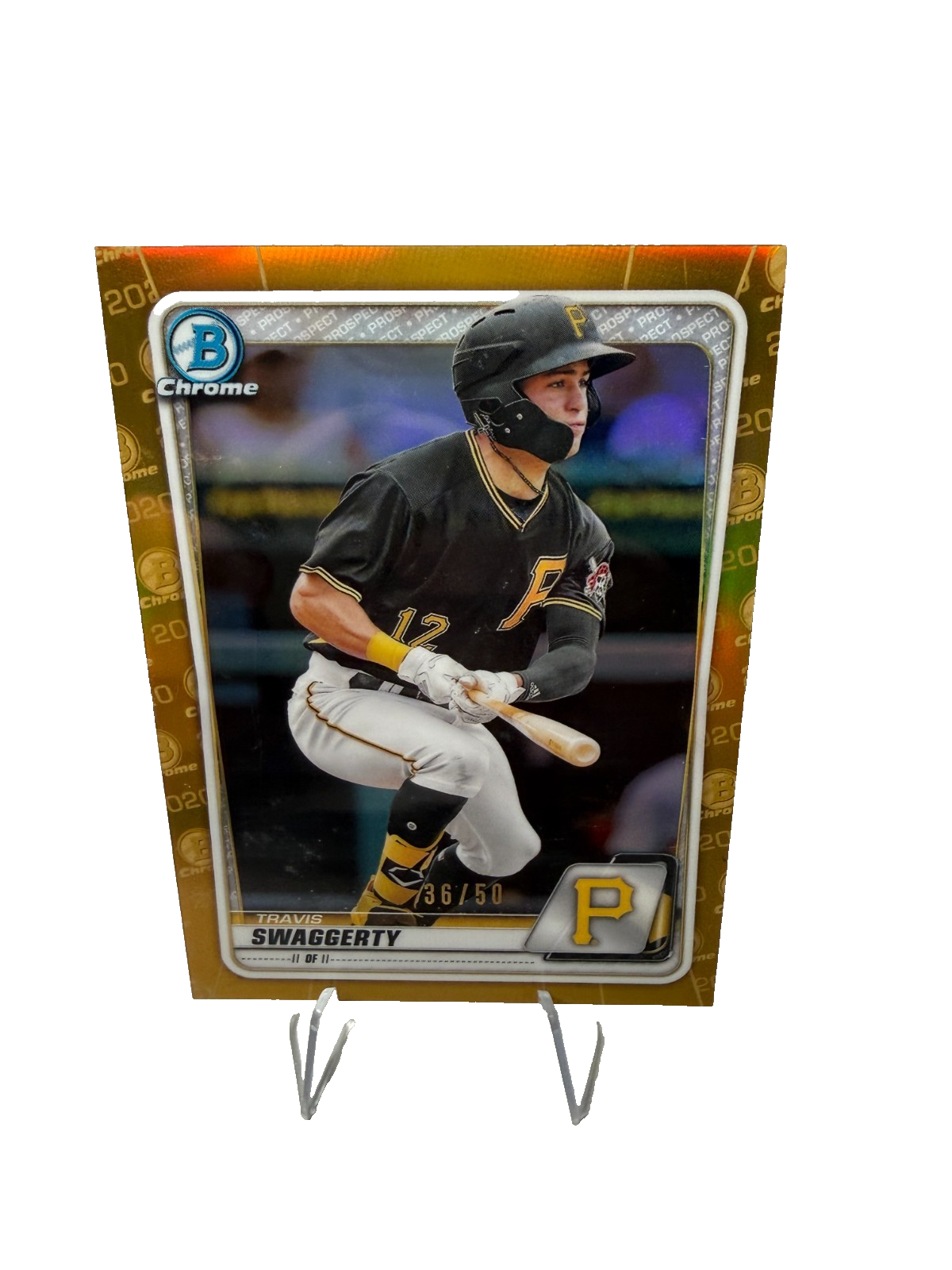 Travis Swaggerty 2020 Bowman Draft Chrome Gold Refractor /50 #BD-47 Pirates