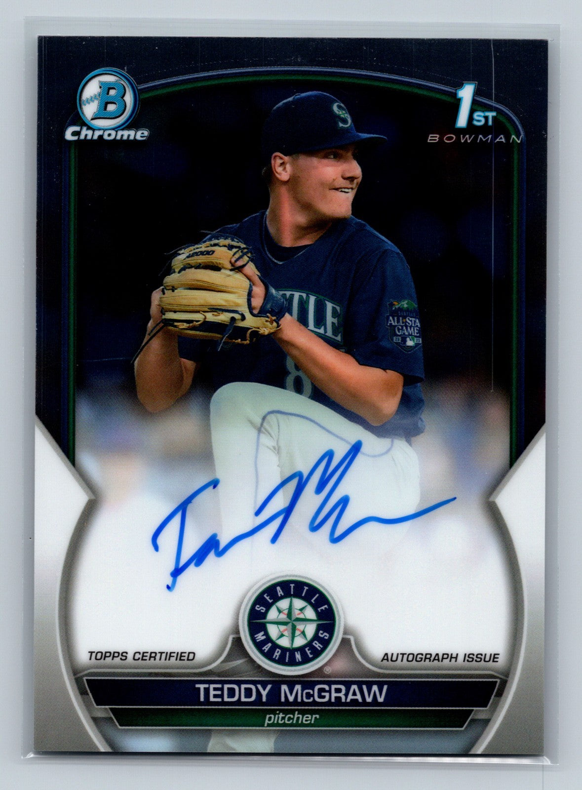 Teddy McGraw 2023 Bowman Draft Chrome 1st Auto #CDA-TM Mariners