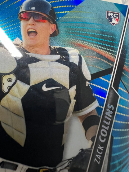 Zack Collins 2020 Topps Finest Blue Refractor Auto RC /150 #FA-ZC White Sox