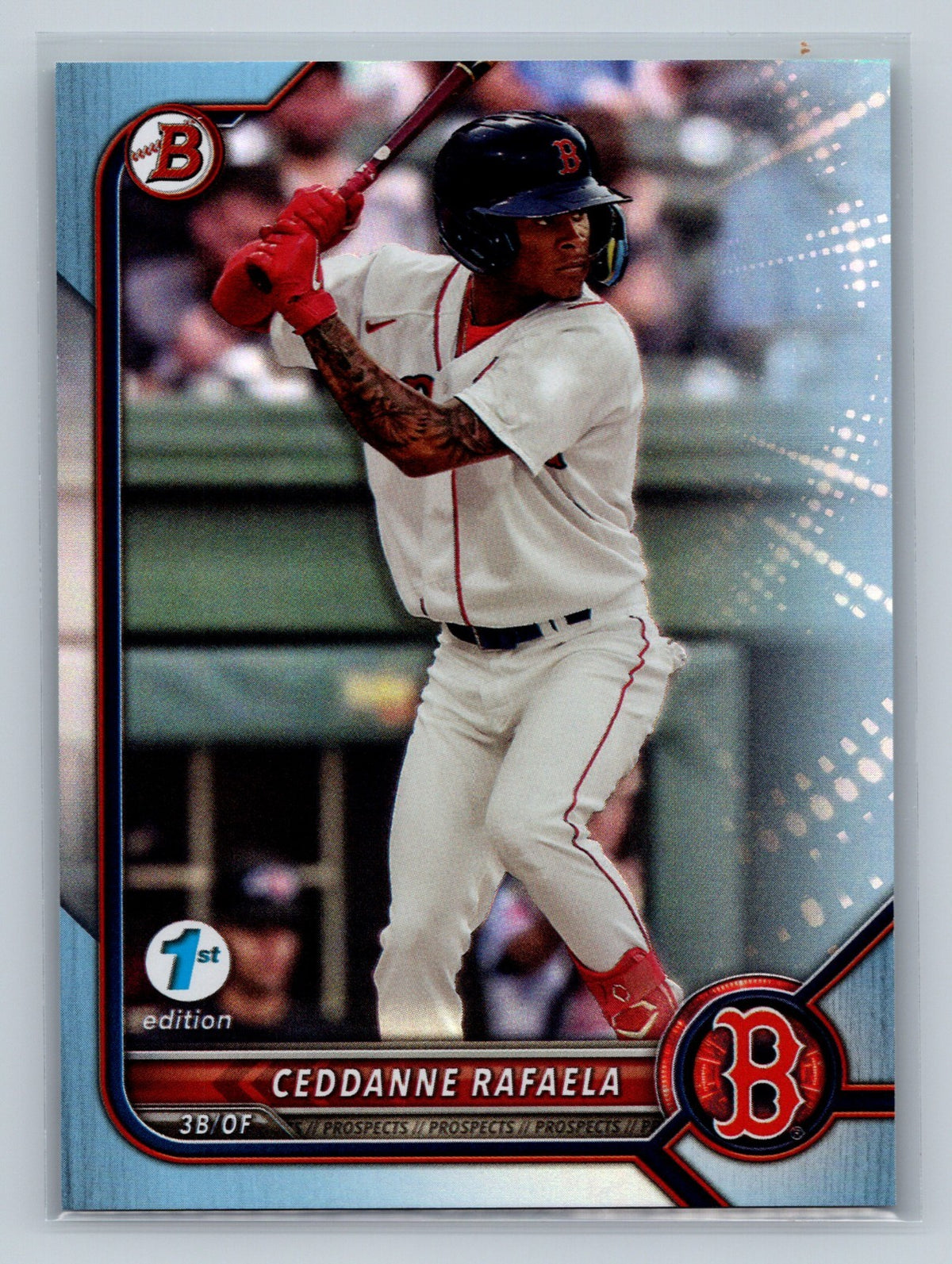 Ceddanne Rafaela 2022 Bowman Draft 1st Edition Paper Sky Blue Foil #BD-104